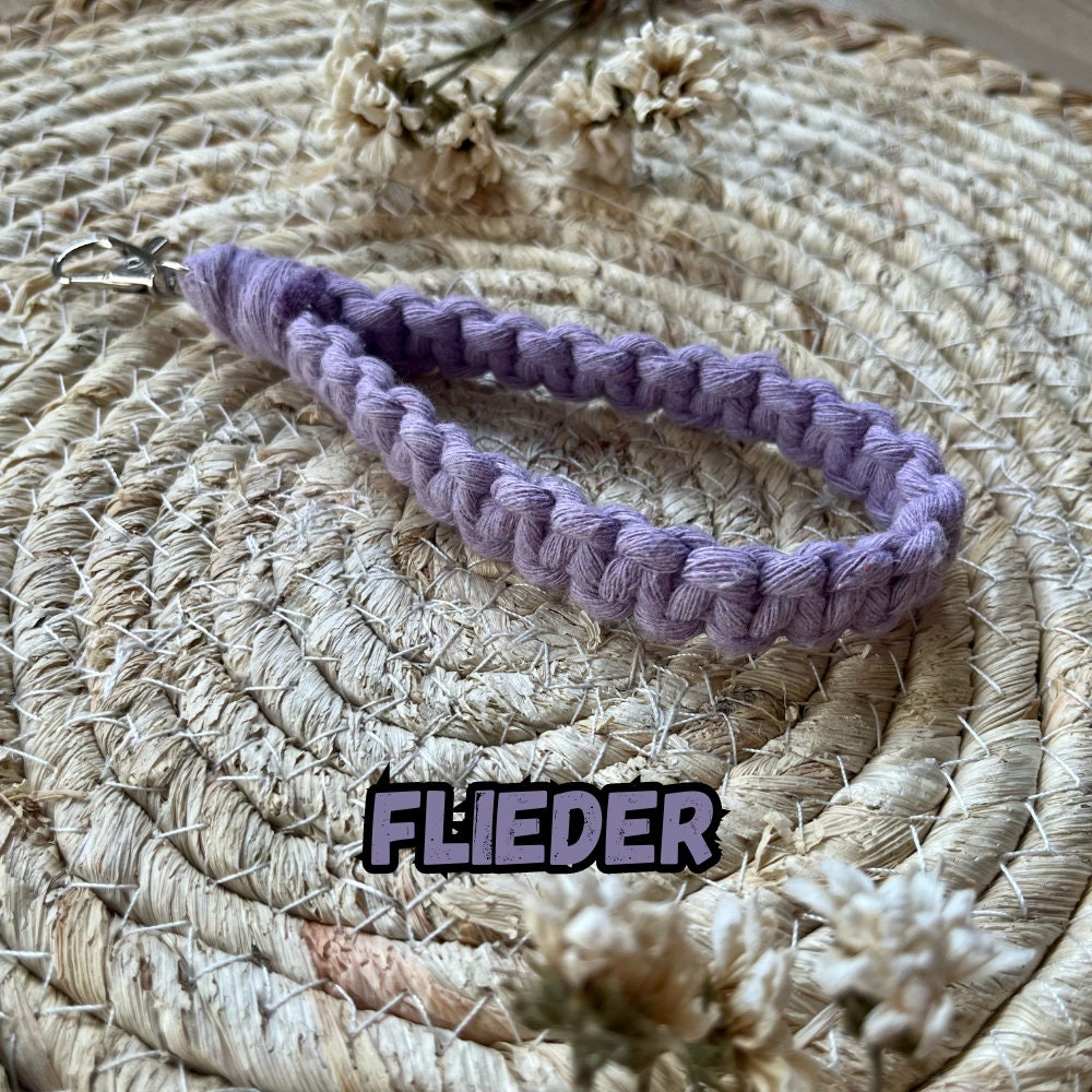 Makramee Blumen Schlüsselanhänger Rosa, Gast- & Muttertagsgeschenk, Boho Stil, Handgemacht, Taschenanhänger